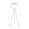Monarch Specialties Lighting, 63 in.H, Floor Lamp, Black Metal, Ivory / Cream Shade, Contemporary I 9735 - alternate 2